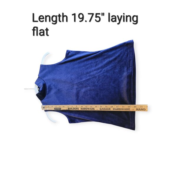 Y2K Dalmy’s Velvet Mockneck Tank – Deep Purple/Midnight Blue – 90s Holiday Party - Picture 4 of 7